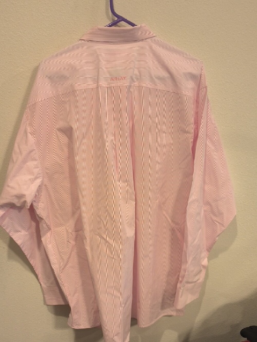 Ariat Men’s Pink Micro-Stripe Dress Shirt Pro Series XXL - Picture 5 of 5